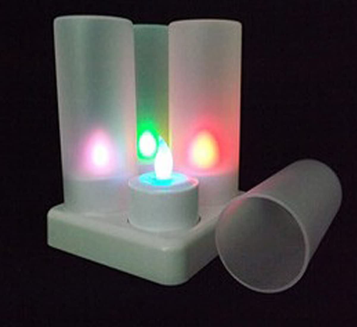 Rechargeable Multi 7 Color Changing LED Tea Light Candle with Frosted
