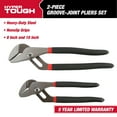thumbnail image 4 of Hyper Tough 2-Piece 8-Inch and 10-Inch Groove Joint Pliers Set, 1279, 4 of 13