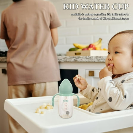 Minkissy Baby Water Cup Set with Green Silicone Anti-Spill Design, and for Kids, Ideal for Back to School