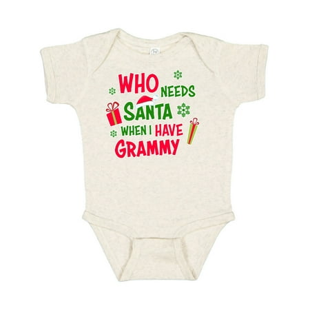 

Inktastic Who Needs Santa when I Have Grammy Gift Baby Boy or Baby Girl Bodysuit