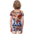 thumbnail image 3 of Avatar The Last Airbender Boys 2-Piece Swimsuit Set, Short Sleeve Rash Guard & Swim Trunks, 3 of 7