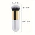 thumbnail image 2 of Foundation Makeup Brush for Normal Skin, Unscented Polyester Bristle with ABS Plastic Handle, Multiuse Face Palm Brush for Blush & Highlighter (1-Pack, White), 2 of 5