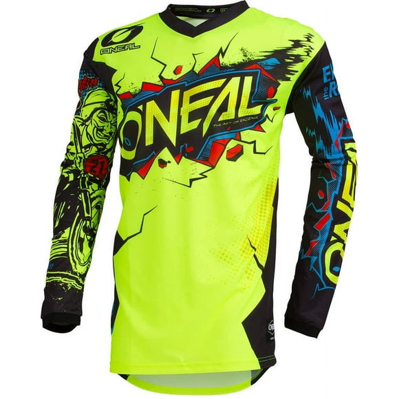 O'Neal 002E-904 Unisex-Child Youth Element Jersey (VILLAIN) (Neon Yellow, Large)