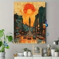 thumbnail image 4 of Sunset Cityscape Canvas Painting/Wall Art Perfect for Living Room Office Dining Room and Hotel Decoration., 4 of 8