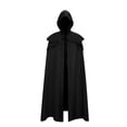 thumbnail image 6 of YOIAVAIOY Medieval Gothic Retro Halloween Cloaks for Men Hooded Full Length Cape Themed Party Outerwear Black XXL, 6 of 7
