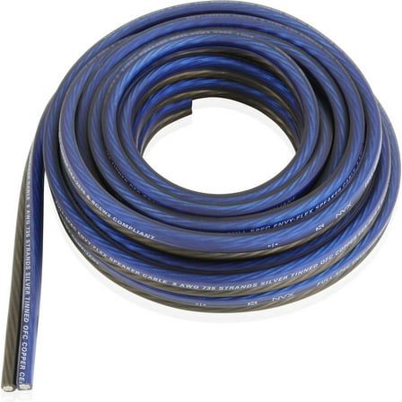 NVX XWS0820 20 ft of 8 Gauge True Spec 100% Oxygen-Free Copper (OFC) Speaker Cable/Wire