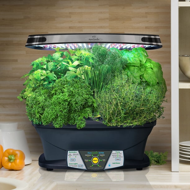 Miracle-gro Aerogarden Extra Led With Gourmet Herb Seed Pod Kit - Walmartcom