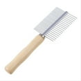 thumbnail image 3 of Flmtop Pet Dog Cat Double Side Metal Row Teeth Brush Massaging Grooming Hair Comb Rake, 3 of 6
