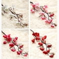 thumbnail image 3 of Wintersweet Plum Blossom Artificial Flowers Fake Cherry Silk Plants Party Wedding Home Decor(Rose Red, 5Pcs/Pack), 3 of 6