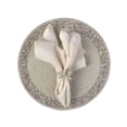 thumbnail image 3 of Ring Bling Embroidered PlacematSize: 14" RoundSet of 2Color: White, 3 of 5