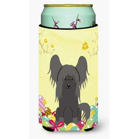 

Easter Eggs Chinese Crested Black Tall Boy Beverage Insulator Hugger