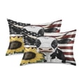 thumbnail image 3 of Ryvnso Satin Pillowcase Cow with Flag Sunflower Pillow Cases Standard Size 30x20in, 3 of 6