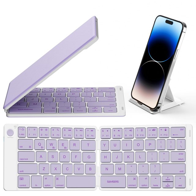 Teclado plegable Bluetooth Samsers de tamaño completo ultradelgado