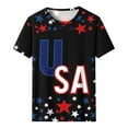 thumbnail image 4 of VKOYWKM Short Sleeve Tops for Women USA Flag T Shirts 4th of July Independence Day T Shirts Star Stripe Graphic Tees Crew Neck Loose Fit Memorial Day Gifts T-Shirts, 4 of 5