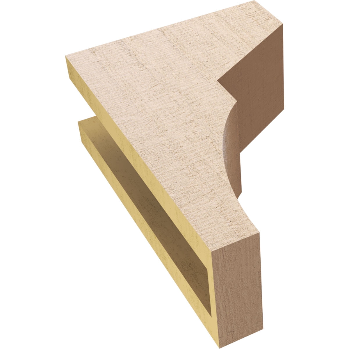 4"W x 8"D x 12"H Classic Monterey Rough Cedar Woodgrain TimberThane Corbel, Primed Tan