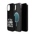 thumbnail image 2 of DistinctInk Tough Case for Apple iPhone 14 (6.1" Screen), Compatible with MagSafe Charging - If I Was a Bird, I Know Who I'd Poop On, 2 of 6