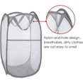 thumbnail image 5 of Cesto para la ropa sucia CHAO paquete de 2 plegable gris malla, 5 of 5