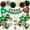 green, white, brown, variant on Birthday Decoration Men Women, Green and Brown Birthday Balloons with Happy Birthday Decoration Banner, Birthday Balloons, Birthday Party Decoration Pompoms