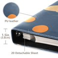 thumbnail image 3 of FORMRS 3 Ring Photo Album 4"x6" Self Adhesive Large Capacity PU Leather Cover, Blue Capybaras, 3 of 8