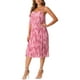 thumbnail image 4 of Vestido Floral Plisado Inspire Chic para Mujeres, Vestidos de Tirantes Espagueti con Volantes, Rosa XL, 4 of 6