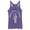 Purple Heather, variant on Women's CHIN UP Halloween Creepin' Real Skeleton Racerback Tank Top Royal Blue Heather 2X Large
