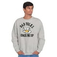 thumbnail image 3 of Funny Dad Joke Yolks Crack Me Up Men's Crewneck Sweatshirt Brisco Brands S, 3 of 6