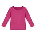 thumbnail image 3 of EnJoCho Kids Long Sleeve Shirts For Girls, Girls Long Sleeved Shirt Round Neck Pullover Slim Top Ribbed Knit Casual Rib T Shirt Long Sleeve Shirts Girls, 3 of 6