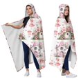 thumbnail image 2 of Wearable Blanket,Fairy Princess Mushroom Pattern Hooded Wearable Sherpa Blanket for Adults & Teens,Winter Poncho Shawl Wrap Cape Thick Warm,60"x80", 2 of 5