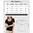 thumbnail image 6 of Women Short Sleeve Scoop Neck Tops Shirts Fitted Summer Tshirt Tee, 6 of 6