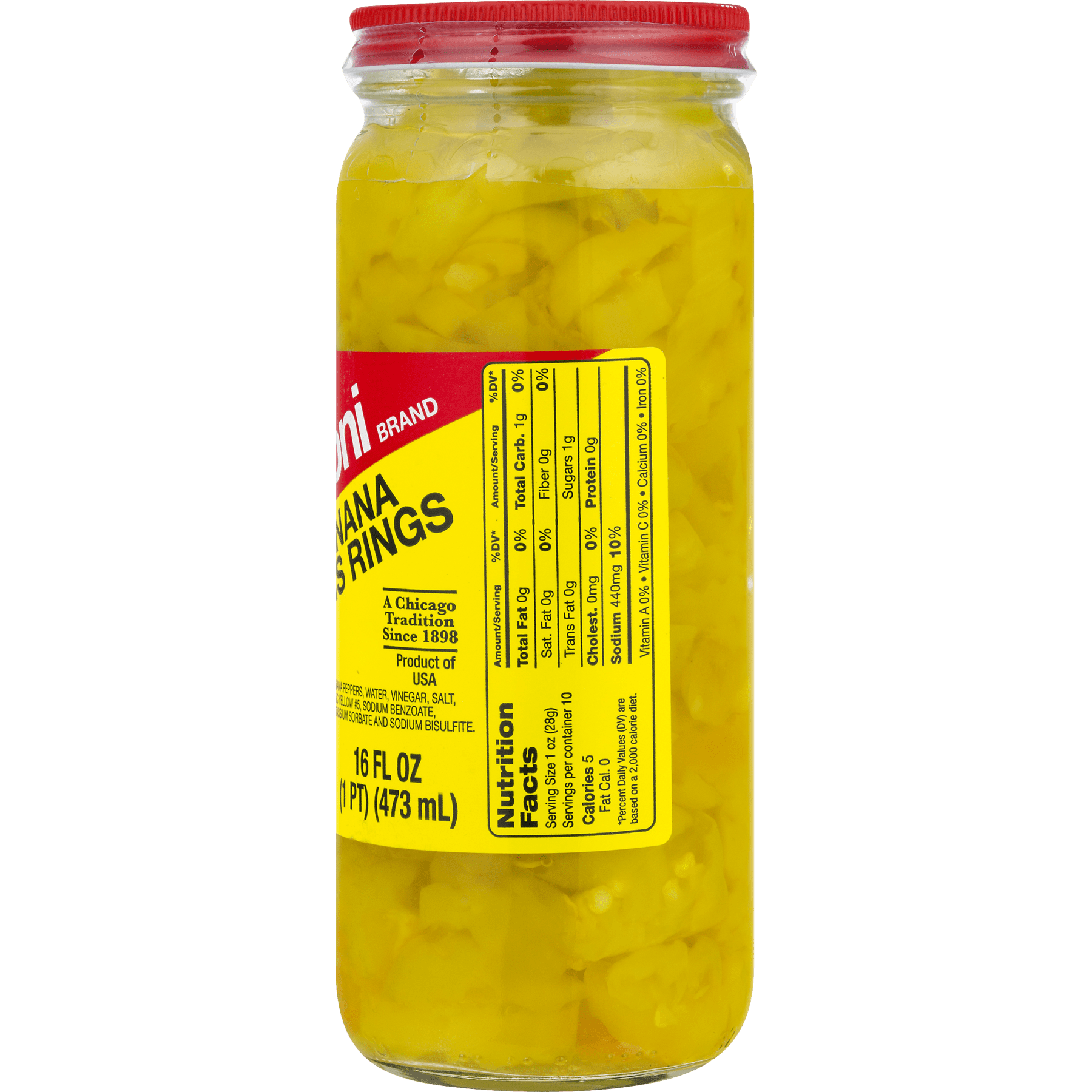 (2 pack) Marconi Mild Banana Pepper Rings, Shelf-Stable, 16 fl oz Jar