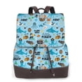 thumbnail image 1 of Disketp Animal Pirate Mochila de Cuero para Mujer, Bolso de Espalda Antirrobo con Estilo para Viaje, Trabajo y Uso Diario, 1 of 4