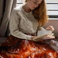 thumbnail image 5 of Yibo Hamburger Fleece Flannel Gift Blanket Realistic Interesting Food Blanket Lightweight Soft Cute Cozy Blanket for Bed Couch Travel Outdoor for Teens, 5 of 8