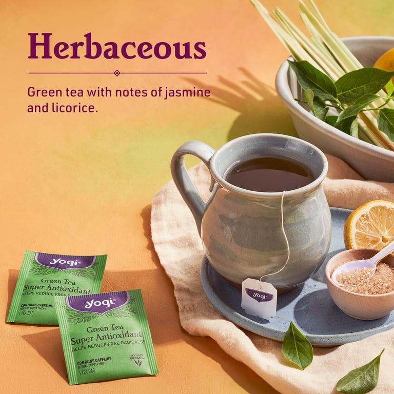 Yogi Green Tea Super Antioxidant, 4 Boxes of 16 Tea Bags - Walmart.com
