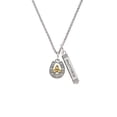 thumbnail image 2 of Delight Jewelry Two-tone Horseshoe with Trinity Knot Silvertone Mother Daughter Bar Charm Necklace, 23", 2 of 4