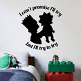 thumbnail image 3 of I Cant Promise I'll Try But I'll Try To Try - The Simpsons Bart Simpson Quote Cute Bart And Lisa Simpson Silhouette Vinyl Wall Decal Sticker Art Decoration Home Room Bedroom Classroom Size(40x24 inch), 3 of 3