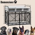 thumbnail image 6 of OFIKA Dog Crate Furniture for Large-Dogs, Wooden Dog Cage Table with Drawers, Heavy Duty Dog Kennel Pet Crate Indoor Use, 6 of 7