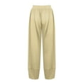 thumbnail image 4 of Utoimkio Women's Wide Leg Harem Pants Summer Elastic High Waisted Casual Loose Lounge Pants for Women, 4 of 7