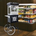 thumbnail image 6 of JXXRZ 8 Oz Popcorn Machine with Trolley, 640W Commercial Popcorn Maker, Pot Produces 48 Servings Each Cycle, Vintage Popcorn Cart with Hardened Glass, Comes with 3 Ladles,Black, 6 of 9