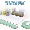 thumbnail image 6 of Ergonomic Keyboard Mouse Pad Wrist Support Set - Anti-Slip Keyboard Mice Mat Wrist Rest for Laptop/Computer Gaming/Office - Durable & Comfortable for Easy Typing & Pain Relief(Green), 6 of 7