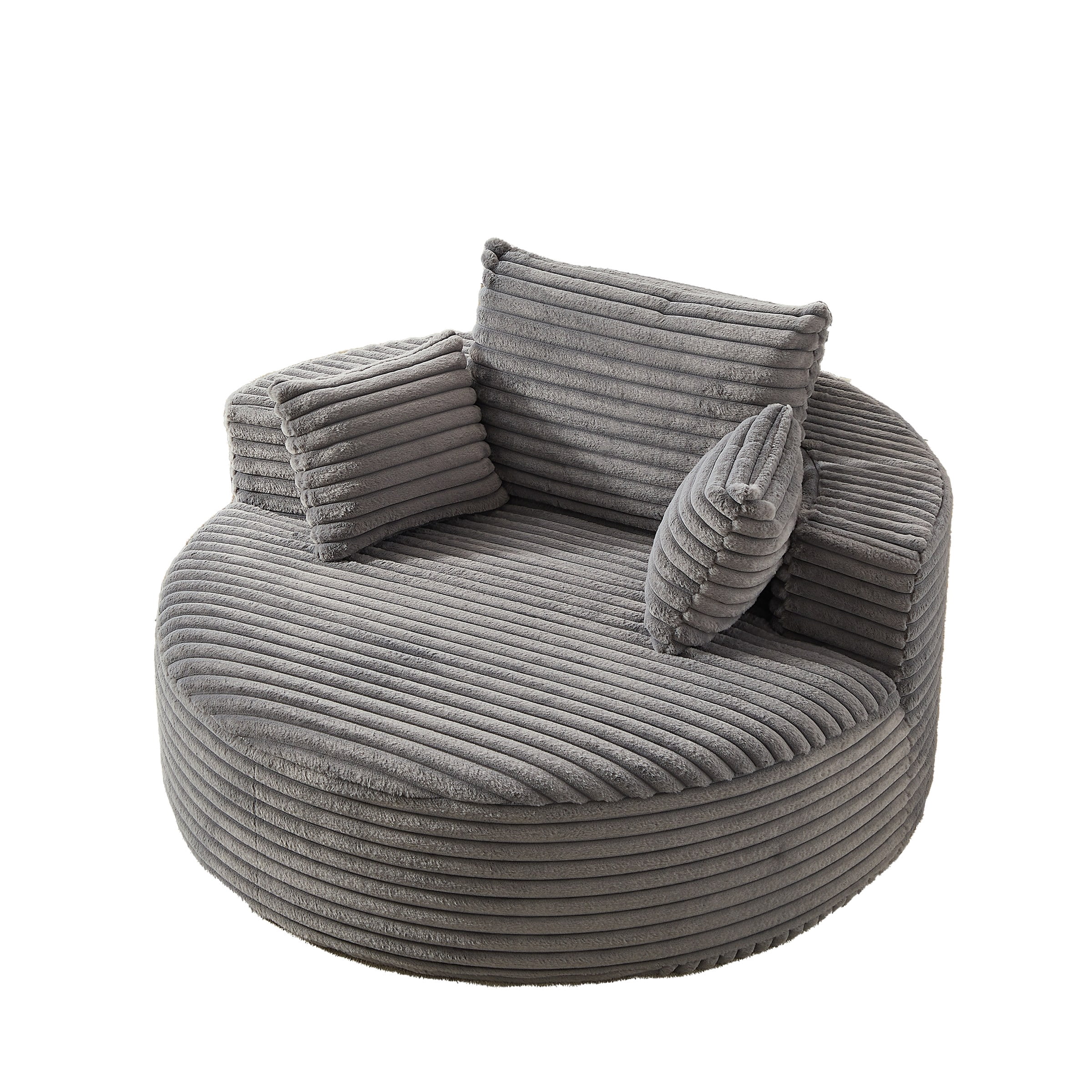 55'L Chenille Sponge Single Sofa, Fluffy Modern Sleeper Chair For Living Room, Bedroom, Lounge And Projection Room (Not A Swivel Chair)