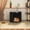 Black, variant on HOMLUX Modern Square Cat Litter Box Enclosure with Open Shelf, Hidden Pet House Furniture, 35 lbs Capacity, White