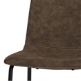 thumbnail image 3 of Tabouret Warner Moderne (Lot de 2) en Similicuir Marron Vieilli, 3 of 10
