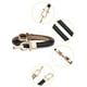 thumbnail image 2 of Cinturones delgados de alta cintura para mujeres con hebilla de metal ajustable, negro, hebilla doble redonda, 22"-39"*3/8" (L*W), 2 of 5