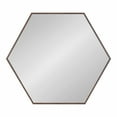 thumbnail image 3 of Kate and Laurel Rhodes Modern Hexagon Wall Mirror, 22 x 25, Walnut Brown, Chic Geometric Mirror for Wall, 3 of 10