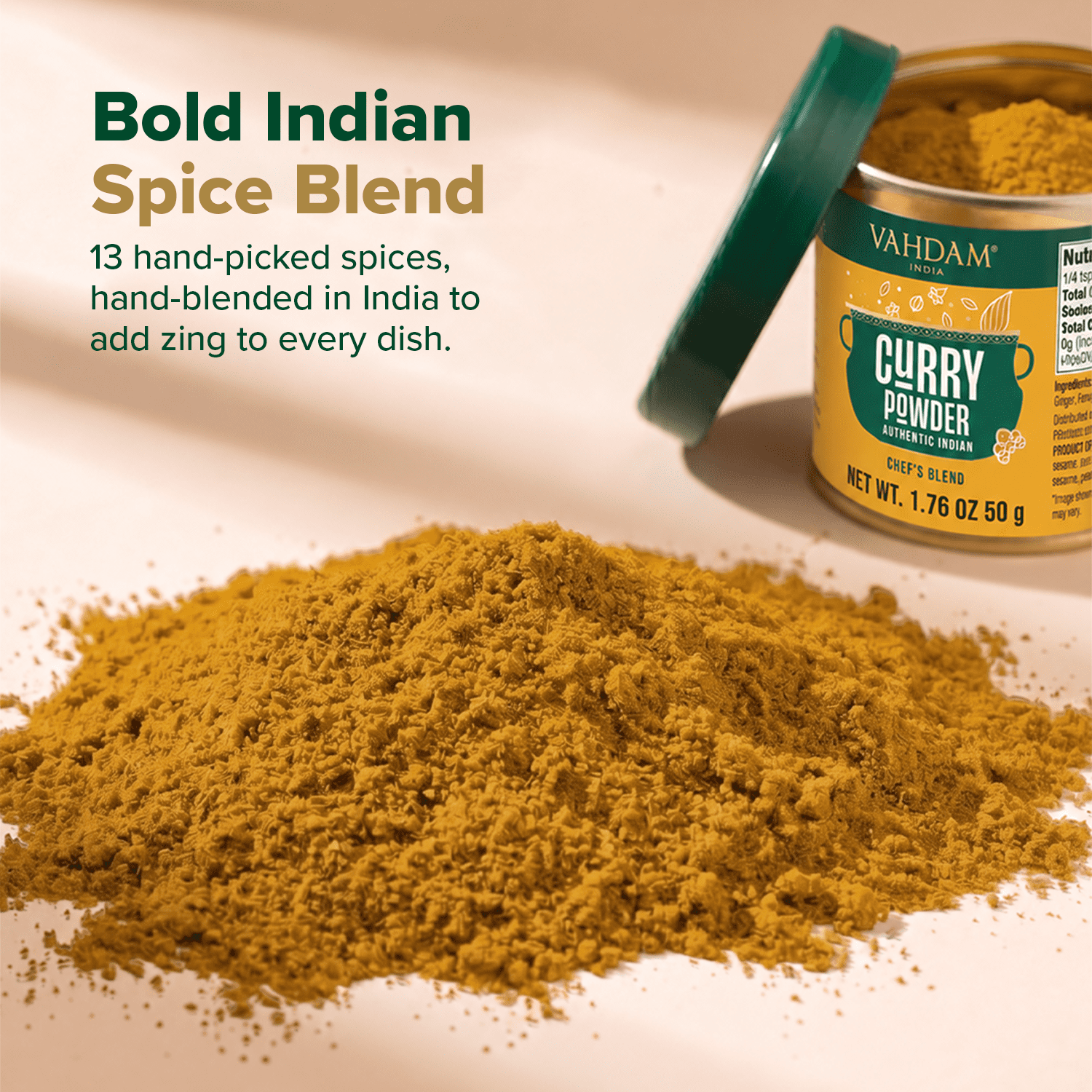 (3 pack) VAHDAM Curry Powder Spice Blend, 1.76 oz Tin | Authentic Indian Curry Seasoning with Coriander, Turmeric, Cumin & Fennel