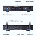 thumbnail image 6 of Dual Channel UHF Wireless Microphone System, 2x30 Adjustable Frequencies, Lavalier & Headset Microphone System for Meeting, Church, 300ft Range (2 Bodypack), 6 of 7