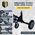thumbnail image 2 of Tow Tuff Adjustable Steel 1000 Pound Heavy Duty Trailer Dolly, Black, 2 of 9