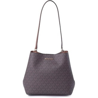 Michael Kors Signature Small Lyra Bucket Crossbody Bag Brown