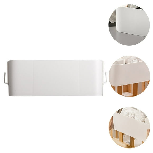 OULII 1 Set Bedside Supply Storage Box White Rectangular Multi-Purpose PP 32.0X14.5X12.0In Bedside Shelf for Bed
