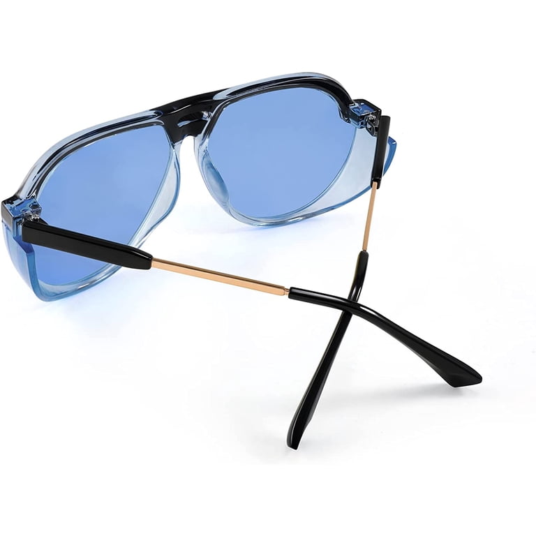 FEISEDY Women Men Vintage Aviator Sunglasses Side Shield  display picture 1